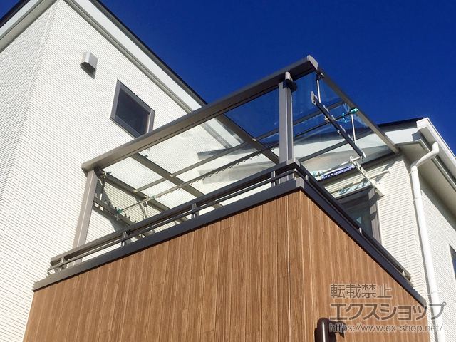 宮城県仙台市ののバルコニー・ベランダ屋根 スピーネ F型 屋根タイプ 単体 積雪〜20cm対応 施工例