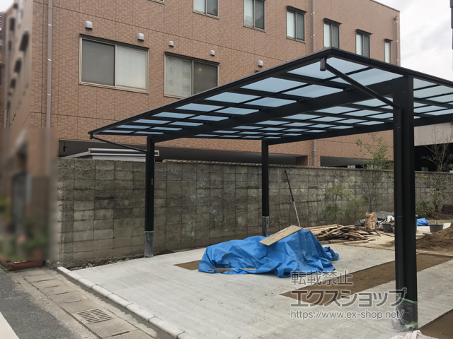 熊本県熊本市ののカーポート エフルージュ ツイン 積雪〜20cm対応 施工例