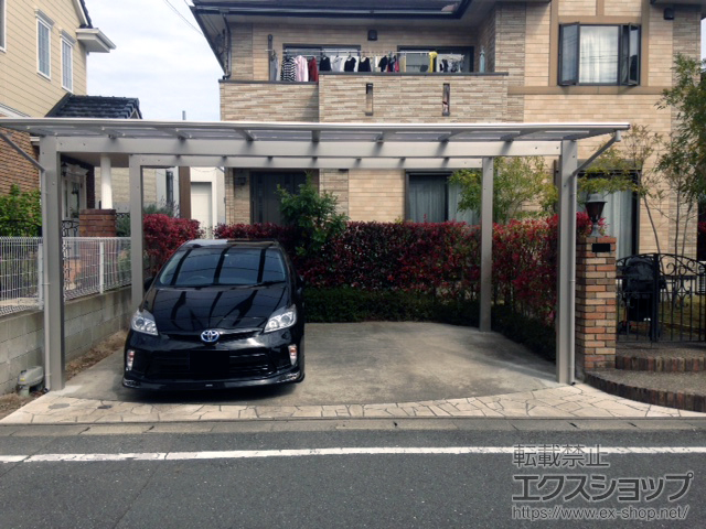 福岡県太宰府市ののカーポート エフルージュ ツイン 積雪〜20cm対応 施工例