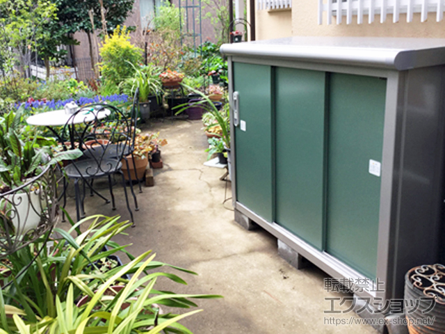 兵庫県神戸市のの物置・屋外倉庫 エスモ 一般型 1350×520×1101（ESE-1305Y） ESE-1305Y-EG 施工例
