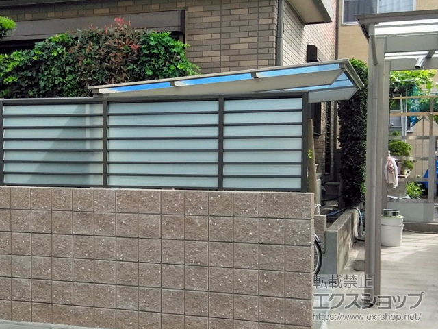 埼玉県越谷市ののサイクルポート・駐輪場 ネスカFミニ (フラットスタイル) 積雪〜20cm対応 施工例