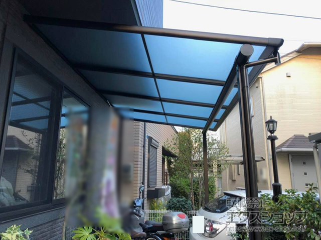 東京都日野市ののテラス屋根 ヴェクターテラス F型 テラスタイプ 単体 積雪〜20cm対応※張り出し納まり 施工例