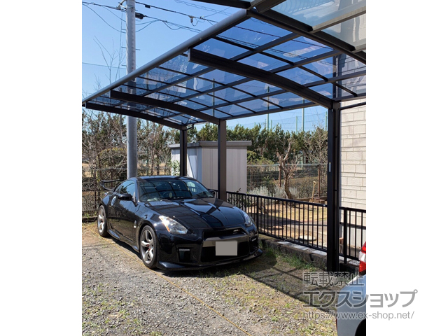 栃木県河内郡上三川町ののカーポート レイナポートグラン 延長　積雪〜20cm対応 施工例
