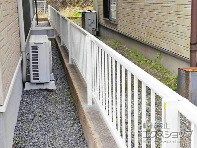 鹿児島県鹿児島市ののフェンス・柵 ミエッタフェンス 防犯たて格子タイプ 自由柱施工 施工例