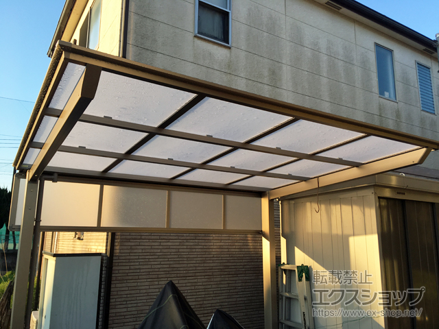 埼玉県草加市ののサイクルポート・駐輪場 フーゴFミニ (フラットスタイル) 積雪〜20cm対応 施工例