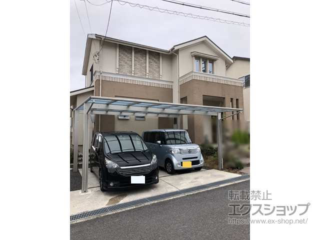 三重県名張市ののカーポート エフルージュ ツイン 積雪〜20cm対応 施工例