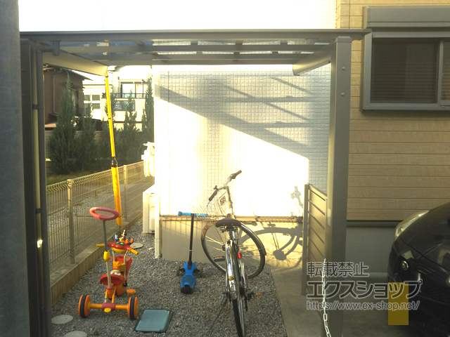 埼玉県桶川市ののサイクルポート・駐輪場 ネスカFミニ (フラットスタイル) 積雪〜20cm対応 施工例