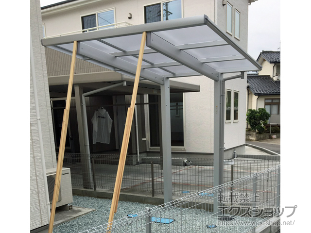 福島県須賀川市ののサイクルポート・駐輪場 エフルージュグランミニ 積雪〜20cm対応 施工例