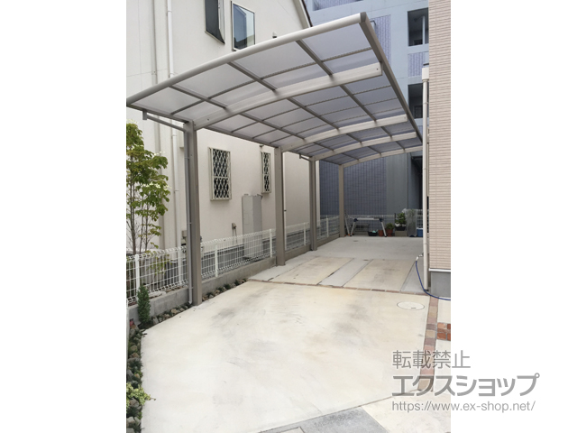 奈良県奈良市ののカーポート レイナポートグラン 縦連棟　積雪〜20cm対応 施工例