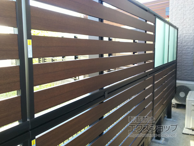 千葉県大網白里市ののフェンス・柵 シンプレオフェンスP1型 自由柱施工 ※本体のみ 施工例