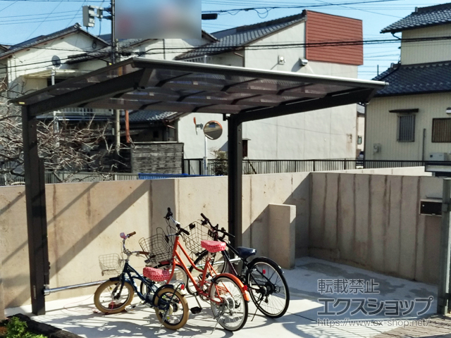 愛知県一宮市ののサイクルポート・駐輪場 ネスカFミニ (フラットスタイル) 積雪〜20cm対応 施工例