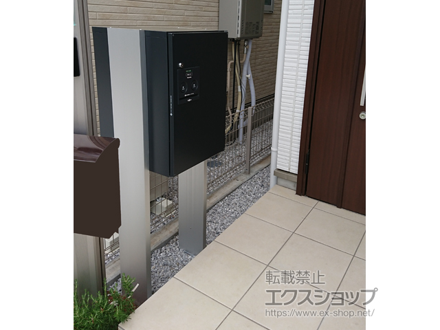 東京都調布市のの機能門柱・ポスト 宅配ボックス COMBO ミドルタイプ（前入れ/前出し） 施工例