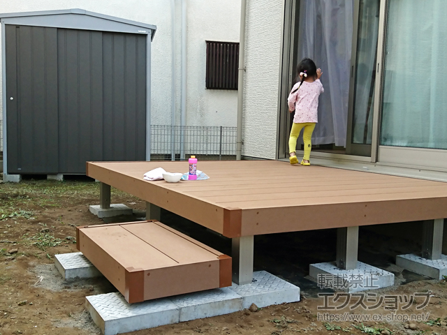 千葉県我孫子市ののウッドデッキ マージウッドデッキ 施工例