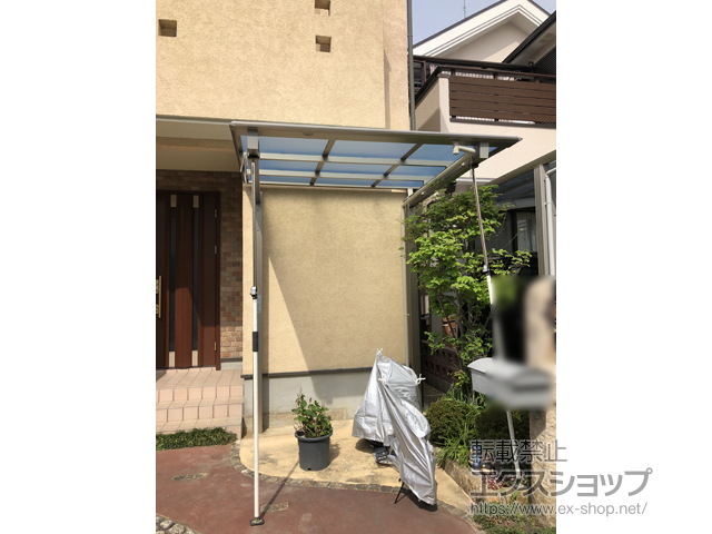 京都府向日市ののサイクルポート・駐輪場 ニューマイリッシュミニ 逆勾配 前下がり 積雪〜20?対応 施工例