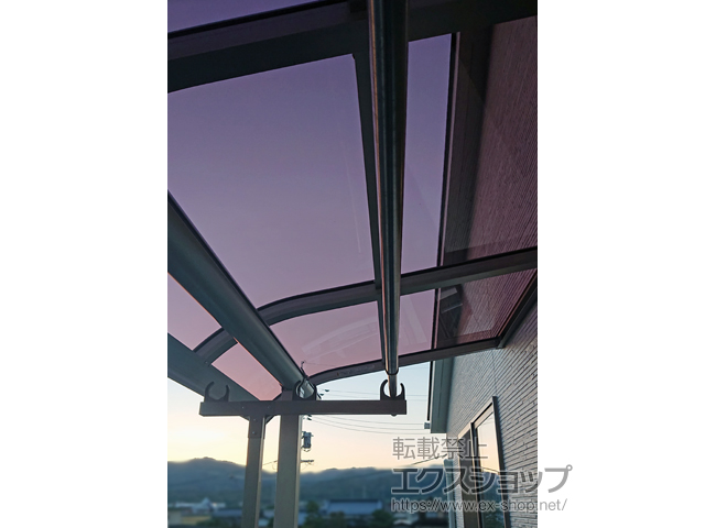 山口県山口市ののバルコニー・ベランダ屋根 ヴェクターテラス R型 屋根タイプ 単体 積雪〜20cm対応 施工例