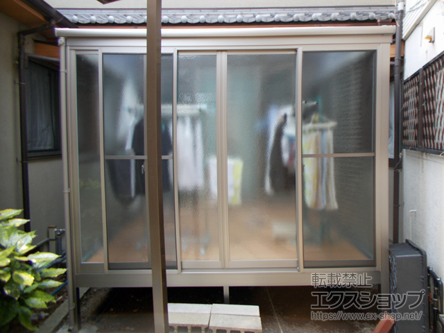 和歌山県有田郡有田川町ののテラス囲い・サンルーム サニージュ F型 床納まり ランマ無 積雪〜20cm対応 施工例