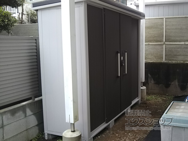 東京都西東京市のの物置・屋外倉庫 エルモ 積雪型 2570×820×2125 LMDS-2508-DW 施工例