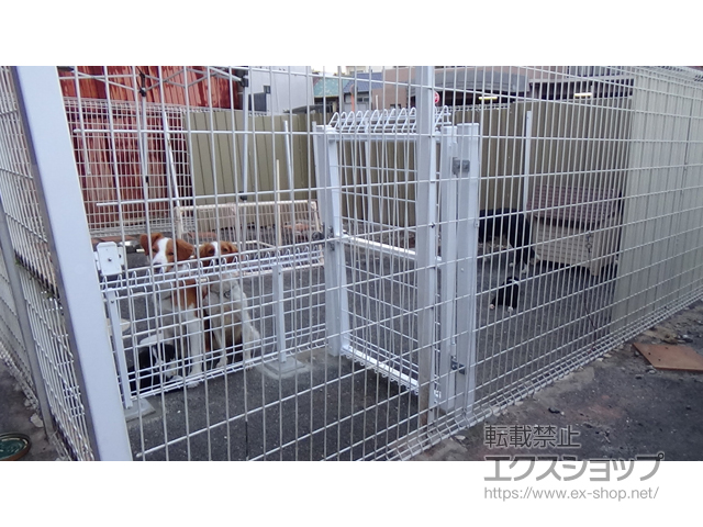 愛知県瀬戸市ののフェンス・柵 メッシュフェンスG10 自在柱 施工例