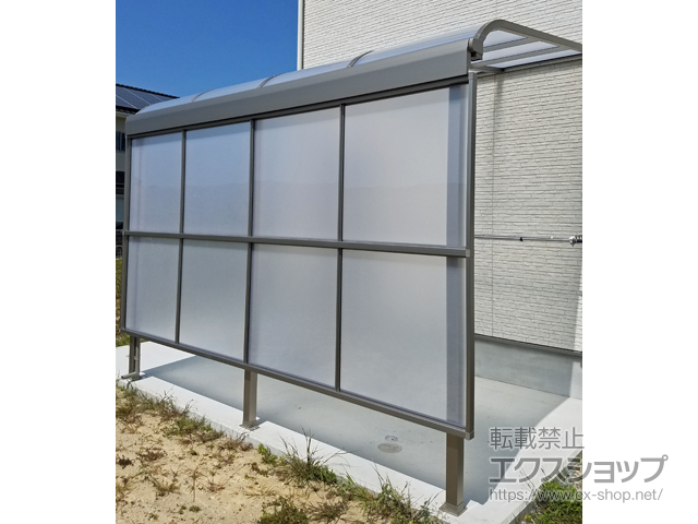 島根県江津市ののテラス屋根 スピーネ R型 テラスタイプ 単体 積雪〜20cm対応 施工例