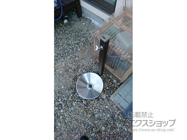福島県会津若松市のの立水栓・ガーデンシンク スプレスタンド60 左右仕様 蛇口1個セット 施工例