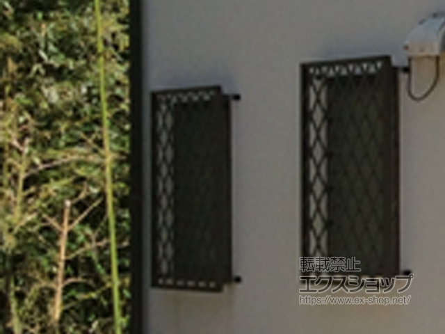 愛知県蒲郡市のLIXIL リクシル（トステム）の面格子・窓格子 アルミ面格子 ヒシクロス 施工例