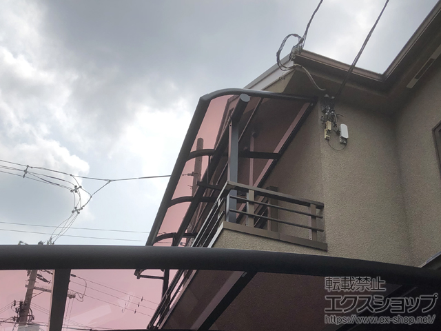 大阪府大東市ののバルコニー・ベランダ屋根 ヴェクターテラス R型 屋根タイプ 単体 積雪〜20cm対応 施工例