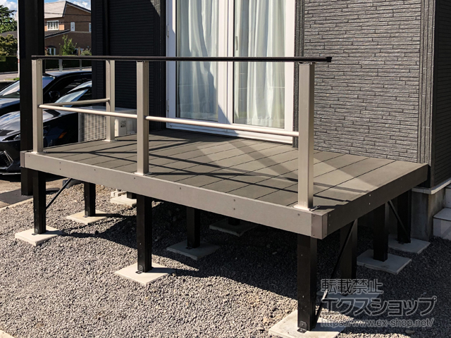 北海道函館市ののウッドデッキ リウッドデッキ 200 施工例