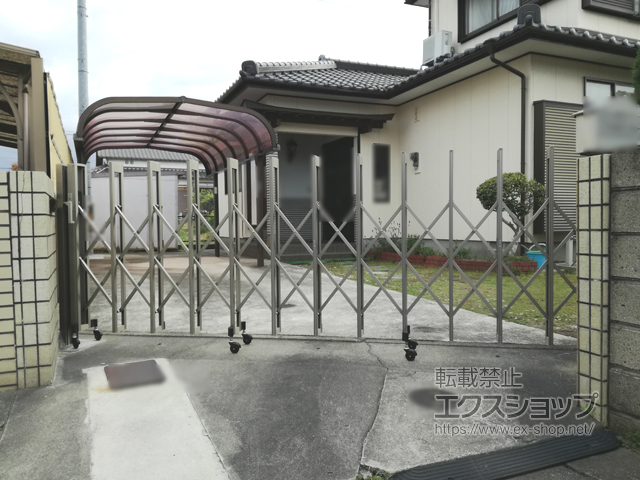 佐賀県神埼郡吉野ヶ里町ののカーゲート アルシャインII L型 Aタイプ ノンレール 片開き 420S 施工例