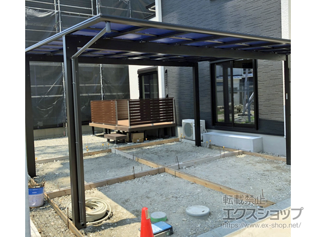 兵庫県明石市ののカーポート エフルージュ ツイン 積雪〜20cm対応 施工例