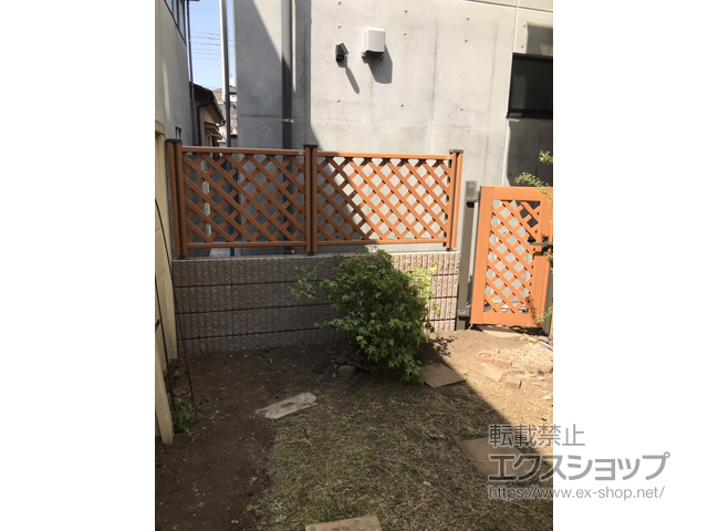 東京都三鷹市ののフェンス・柵 ステイウッドフェンスM1型 間仕切りタイプ 施工例