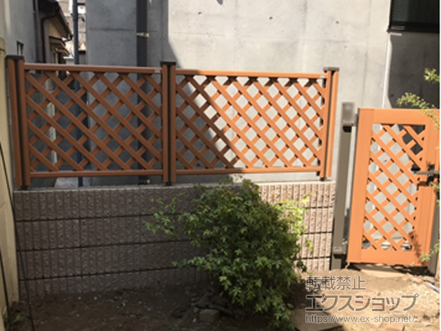 東京都三鷹市のの門扉 ステイウッド門扉1型 片開き　角門柱使用 施工例