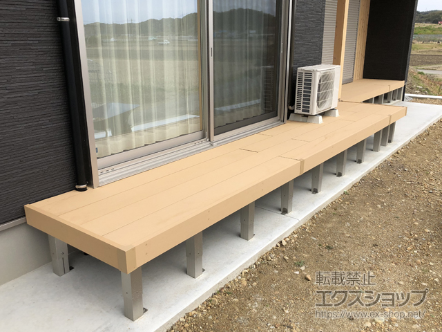 静岡県御前崎市ののウッドデッキ リウッドデッキ 200 施工例