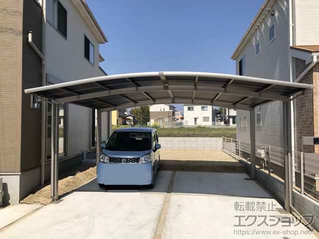 熊本県熊本市ののカーポート ネスカR ワイド 積雪〜20cm対応 台風補償付 施工例