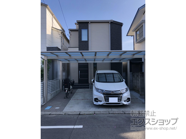 東京都日野市ののカーポート エフルージュ ツイン 積雪〜20cm対応 施工例