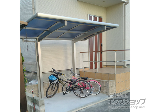 熊本県熊本市ののサイクルポート・駐輪場 プレシオスポート ミニ 積雪〜20cm対応 施工例