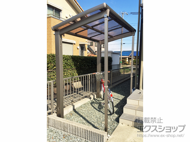 三重県鈴鹿市ののサイクルポート・駐輪場 ネスカRミニ (ラウンドスタイル) 積雪〜20cm対応 施工例