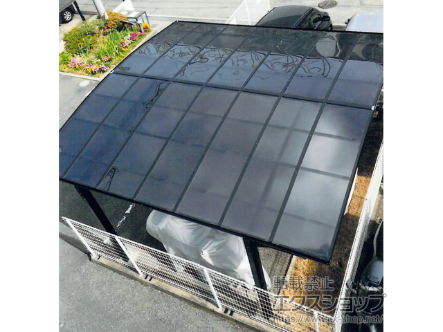 兵庫県西宮市ののカーポート ネスカR (ラウンドスタイル) ワイド 積雪〜20cm対応 施工例