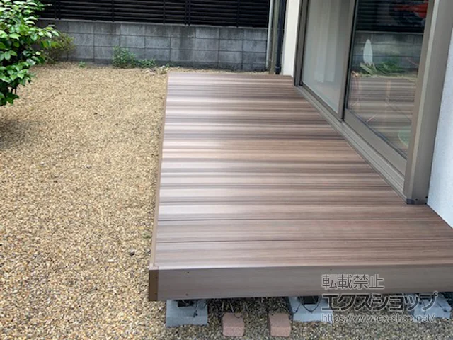 京都府京都市のLIXIL リクシル(TOEX)のウッドデッキ 樹ら楽ステージ 木彫 施工例