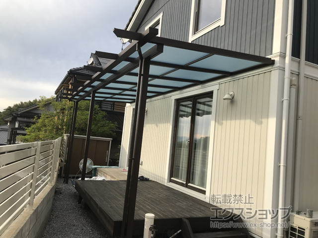 広島県広島市ののテラス屋根 サザンテラス (パーゴラ仕様) テラスタイプ 連棟 施工例