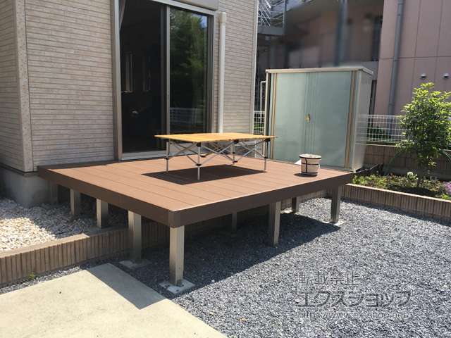 群馬県太田市ののウッドデッキ リウッドデッキ 200 施工例