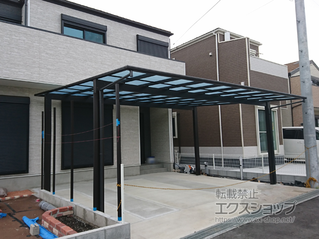 神奈川県横浜市ののカーポート エフルージュ ツイン 積雪〜20cm対応 施工例
