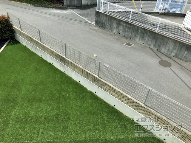 栃木県宇都宮市ののフェンス・柵 メッシュフェンス G10-R 自由柱 施工例