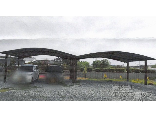 熊本県菊池郡菊陽町ののカーポート レイナトリプルポートグラン　積雪〜20cm対応 施工例