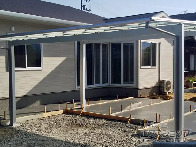 香川県三豊市ののカーポート エフルージュ ツイン 積雪〜20cm対応 施工例