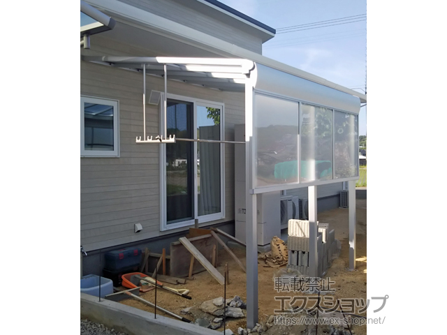 香川県三豊市ののテラス屋根 ヴェクターテラス F型 テラスタイプ 単体 積雪〜20cm対応 施工例