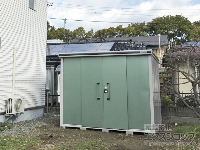 長野県飯田市のの物置・屋外倉庫 エルモ 一般型 2920×2920×2356（LMD-2929H） LMD-2929H-EG 施工例