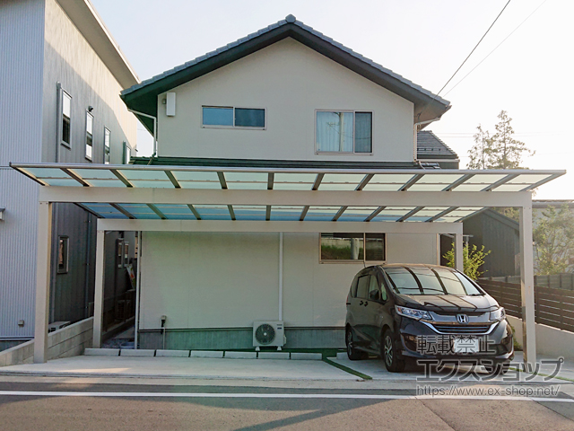 広島県東広島市ののカーポート エフルージュ トリプル 積雪〜20cm対応 施工例