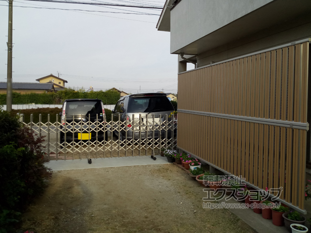 群馬県太田市ののカーゲート レイオス2型 ノンレール 片開き 47S 施工例