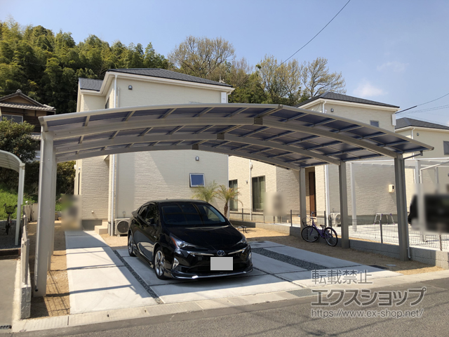 岡山県倉敷市ののカーポート レイナトリプルポートグラン　積雪〜20cm対応 施工例