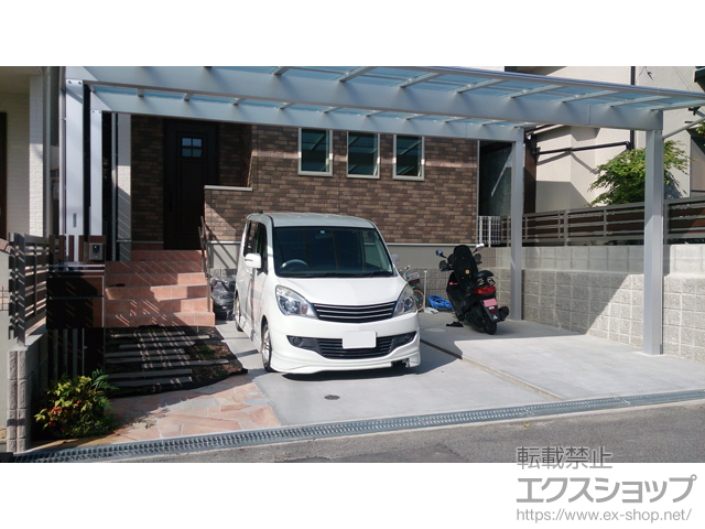 広島県安芸郡府中町ののフェンス・柵 ルシアスフェンスH03型 横板+細横格子 複合カラー 自由柱施工 施工例